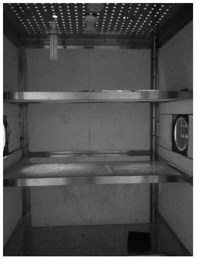 A lithium ion battery fire test cabinet with automatic alarm and fire extinguishing system