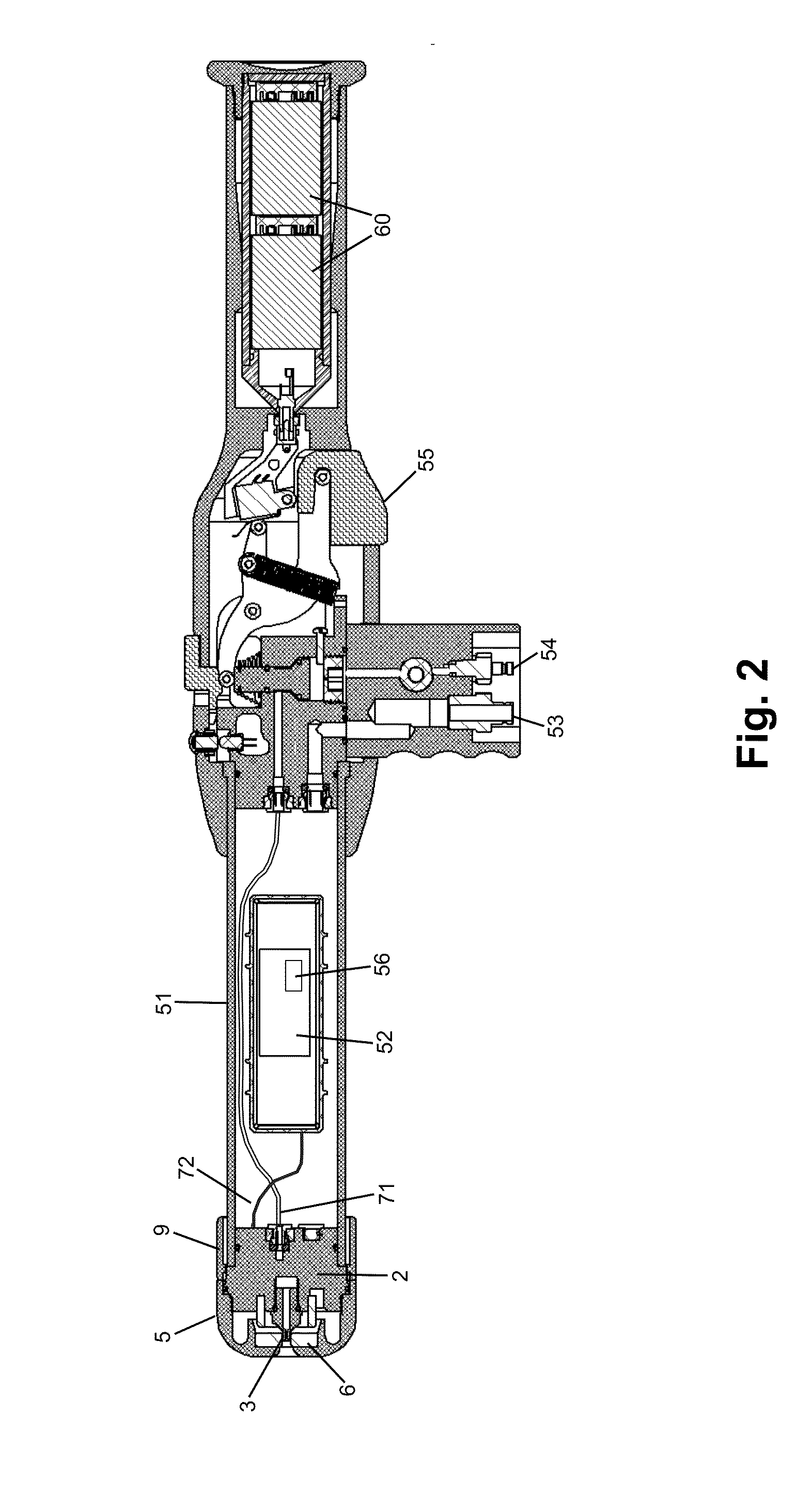 Electrostatic liquid spray nozzle having an internal dielectric shroud