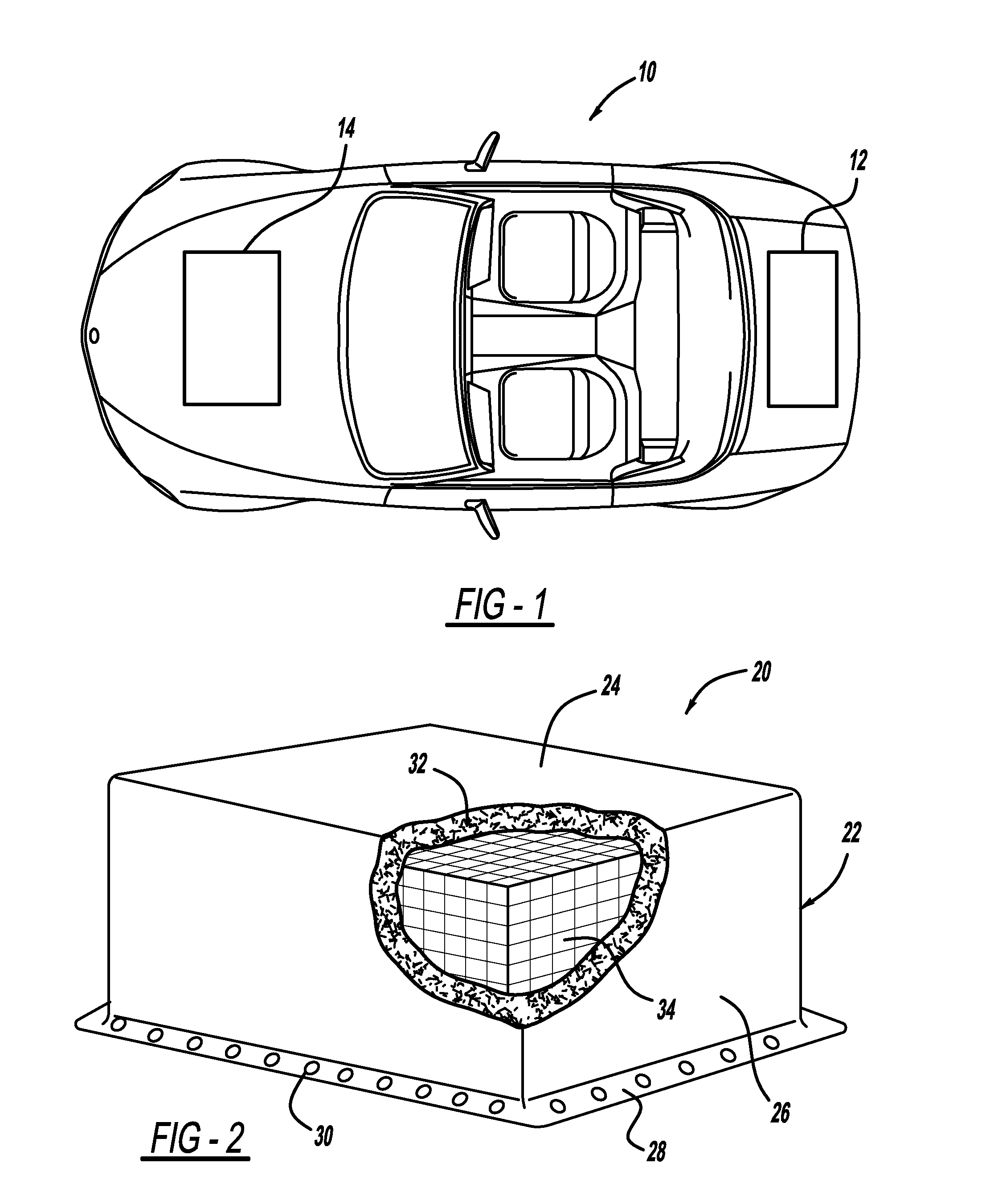 Encapsulated emi/rfi shielding for a non-conductive thermosetting plastic composite phev battery cover