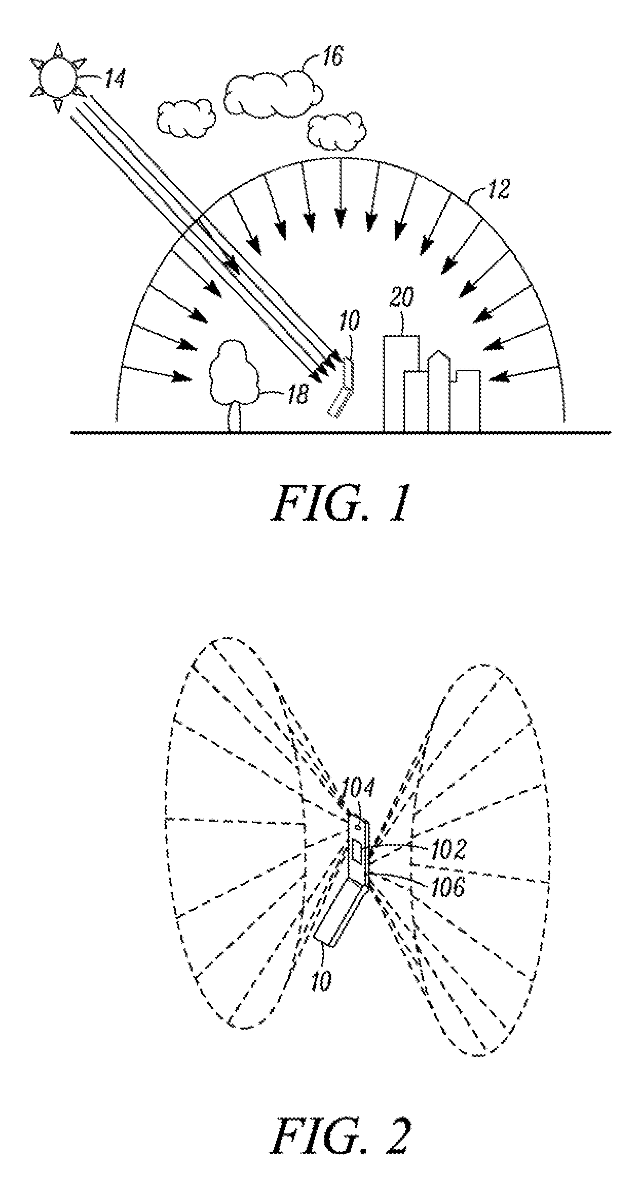 Multiple light sensors and algorithms for luminance control of mobile display devices