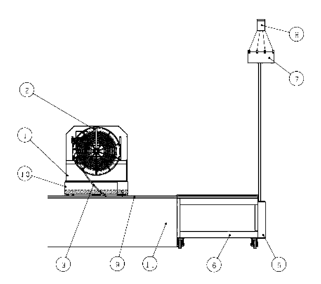 Mobile power supply system of tank type fermentation turning and stirring machine