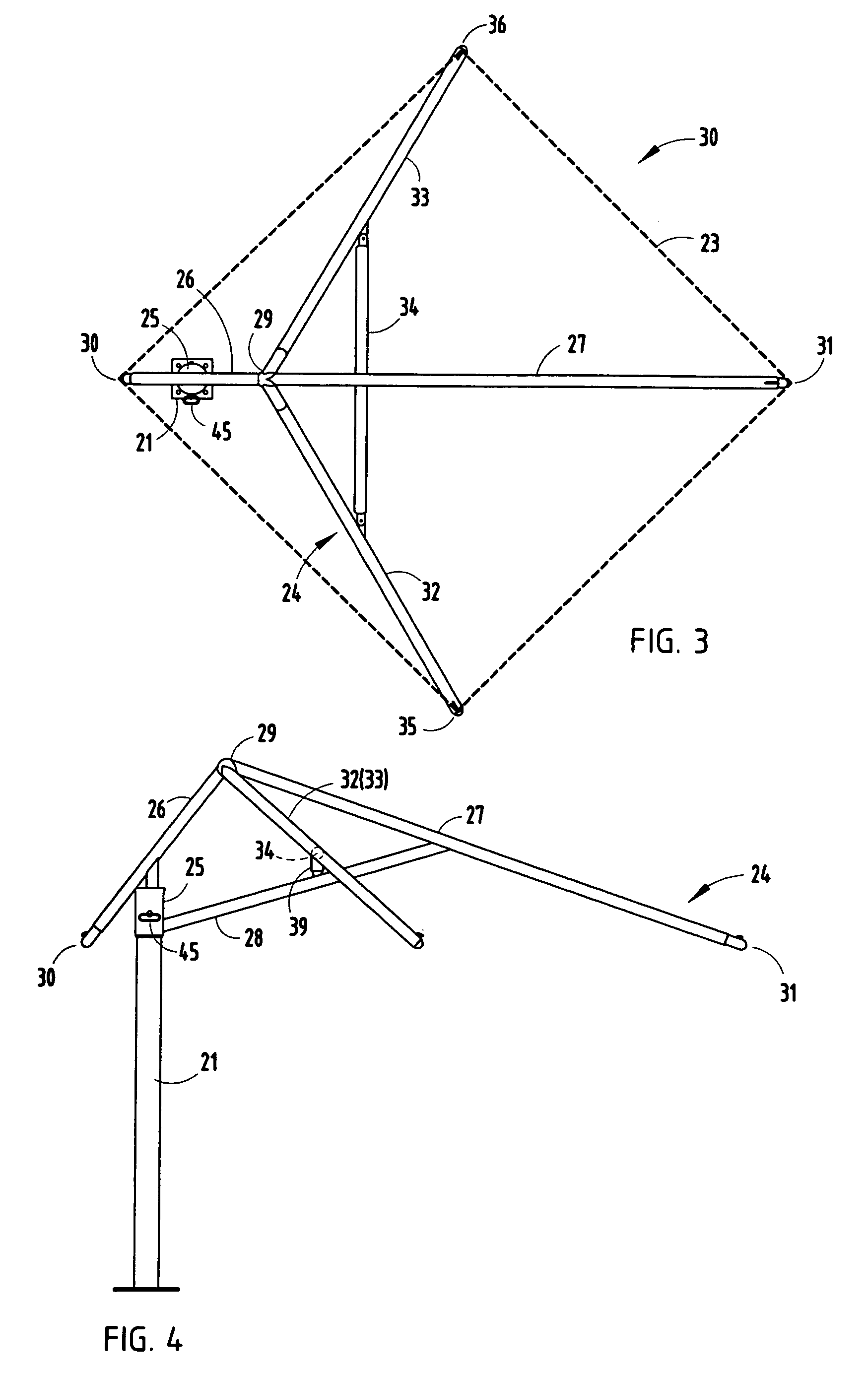 Adjustable shade-providing building structure