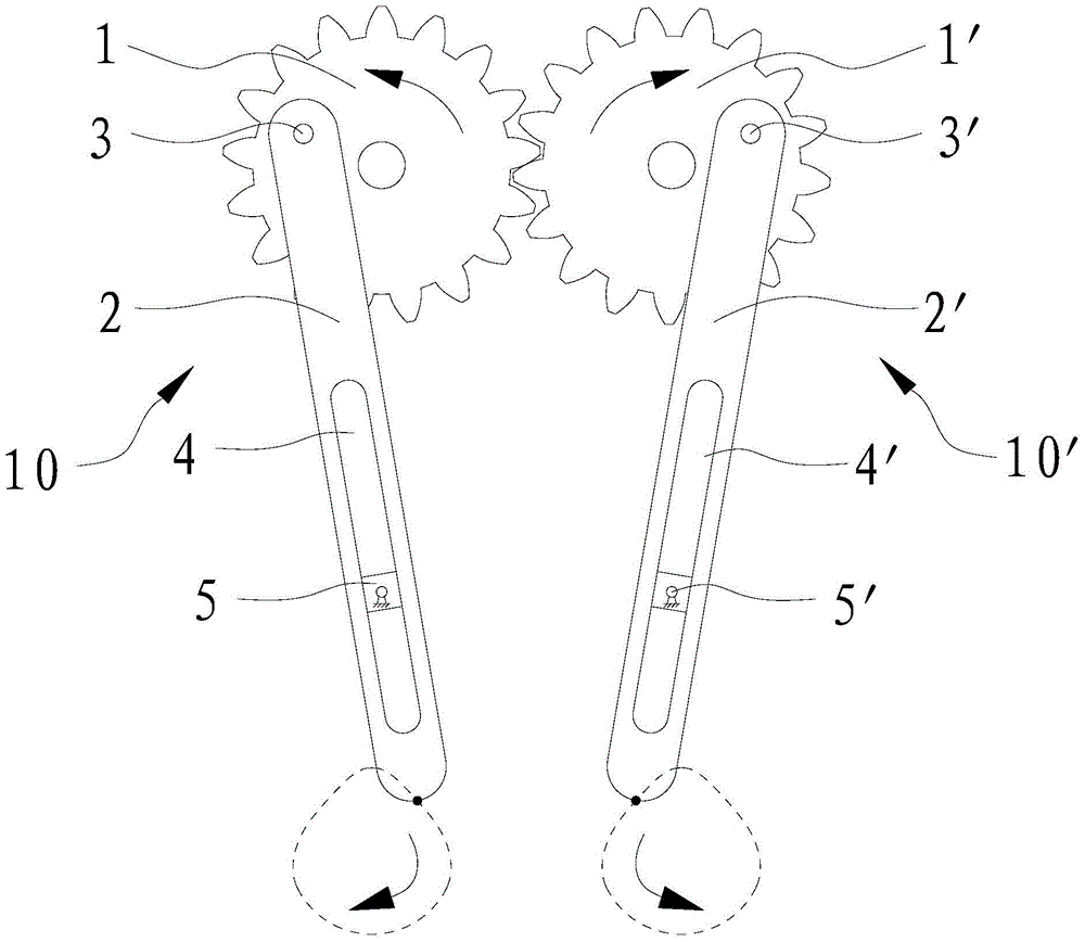 Hand rubbing bionic mechanism