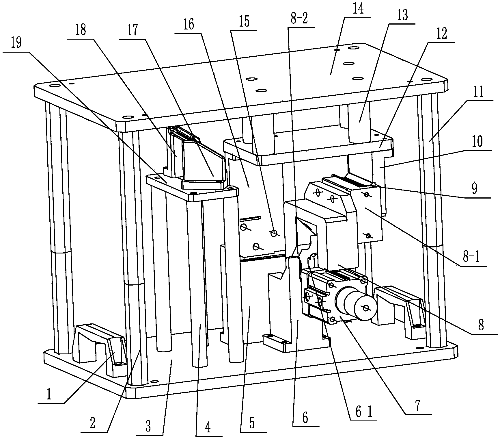 Dimming component and heat resisting sheet combined assembling device for automobile front fog lamp