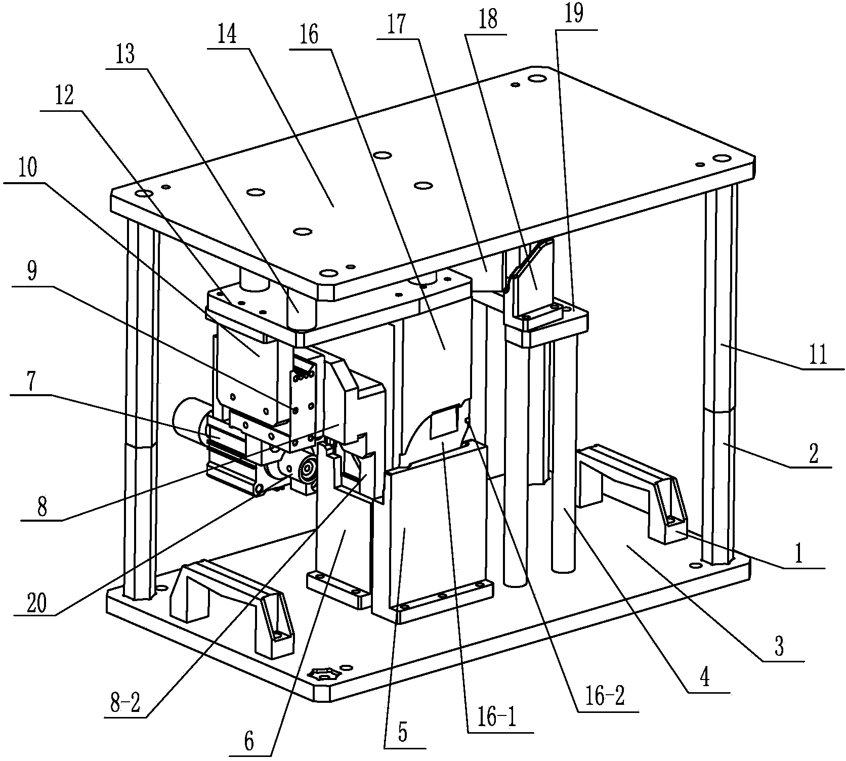 Dimming component and heat resisting sheet combined assembling device for automobile front fog lamp