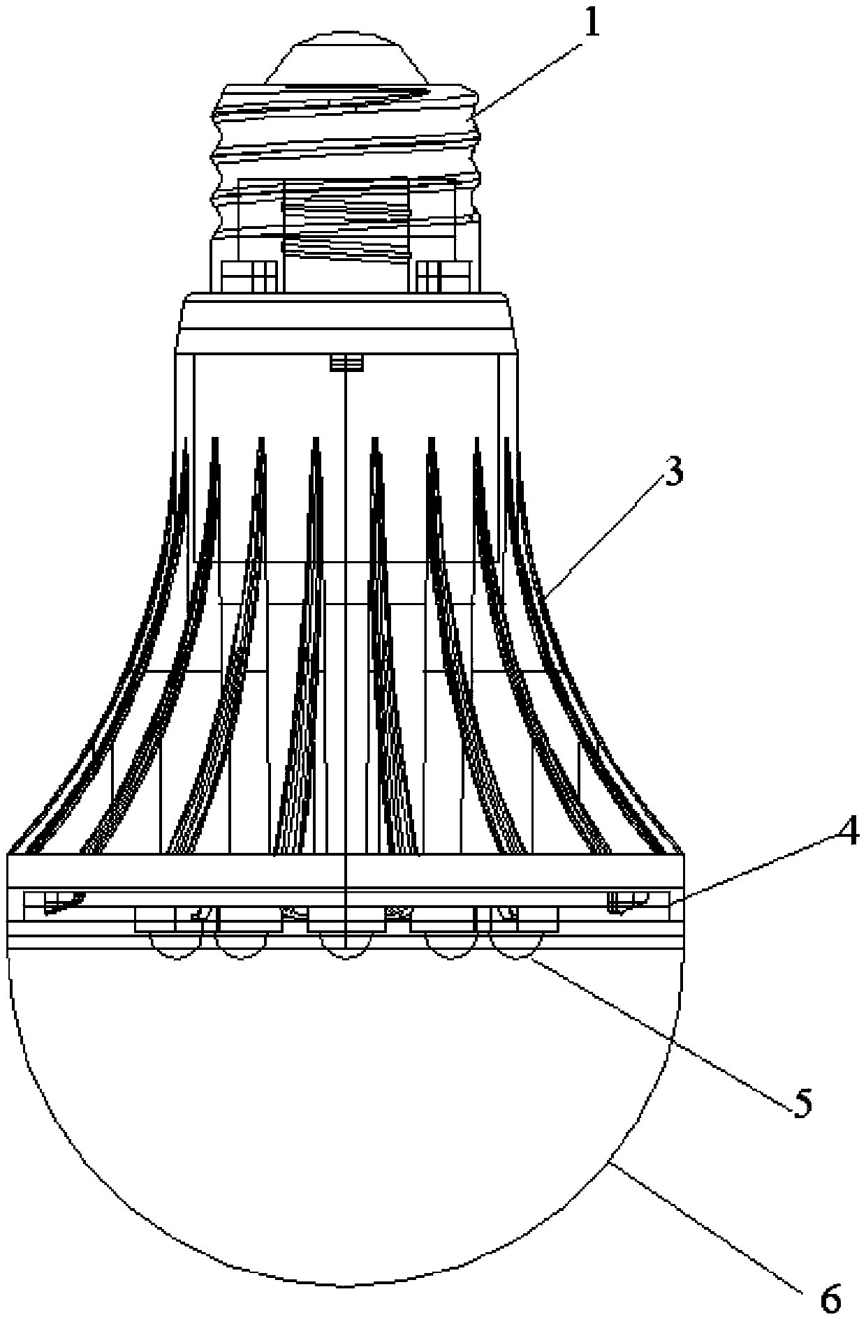 Heat-conductive rubber light-emitting diode (LED) lamp and preparation method thereof