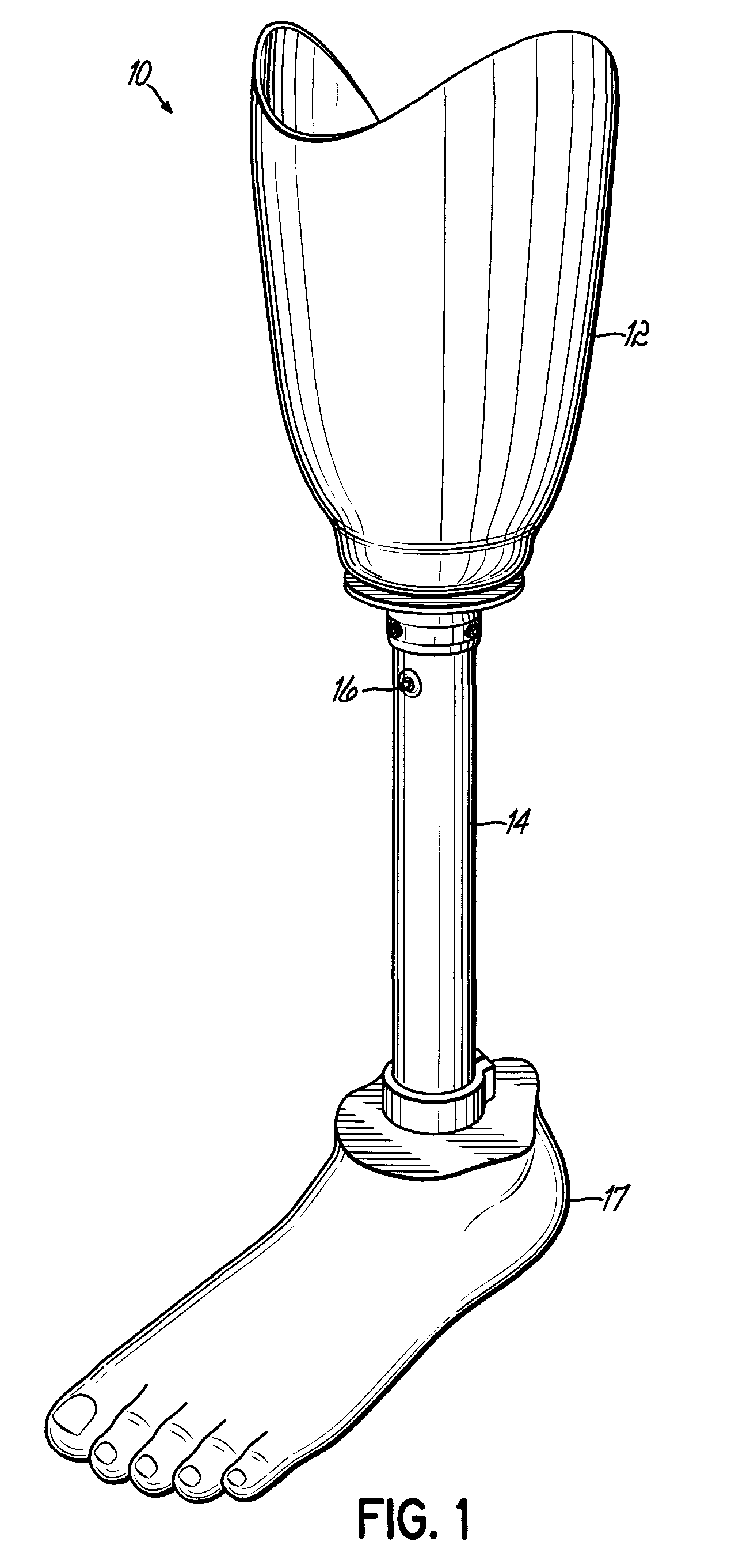 Prosthetic device utilizing electric vacuum pump