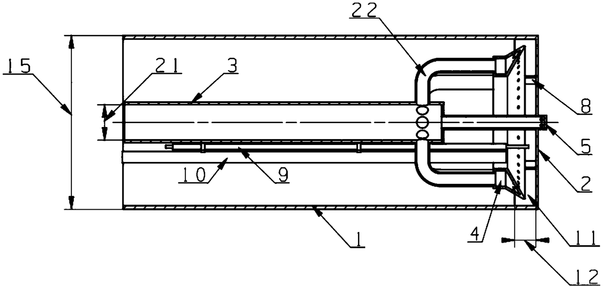 Multi-point direct injecting and opposite shearing and fast-mixing radial injection low-nitrogen combustor