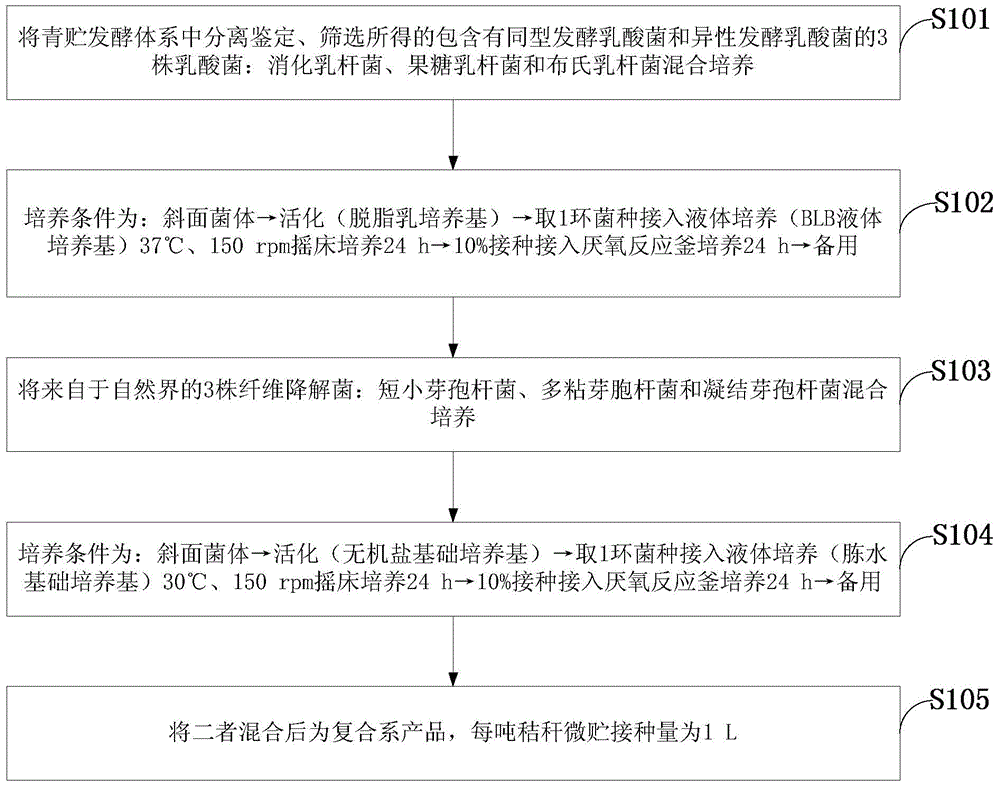 Straw treatment microecological preparation and preparation method thereof