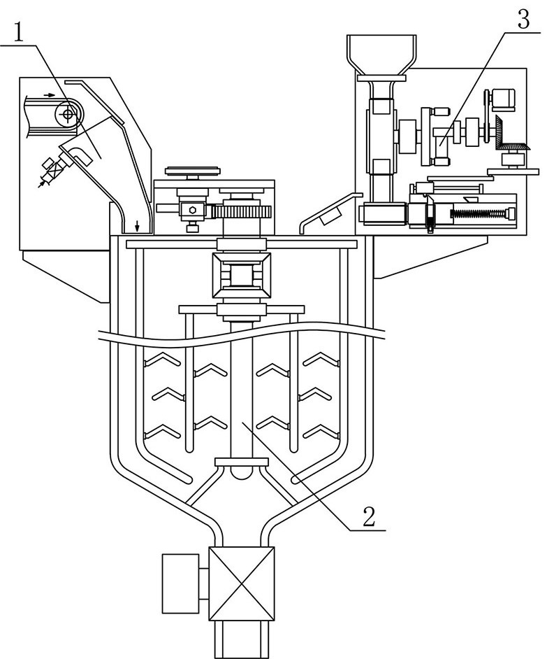 A processing system for steel pipe filling concrete