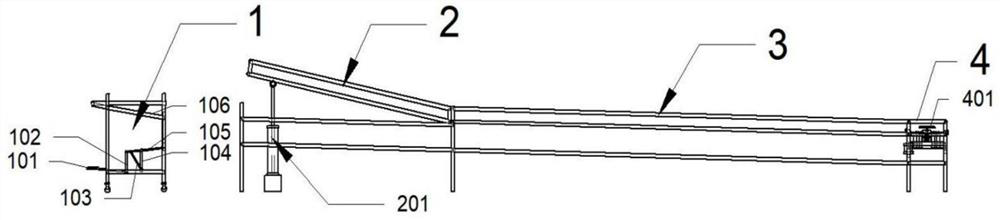 A kind of material automatic on-line device and its operation method