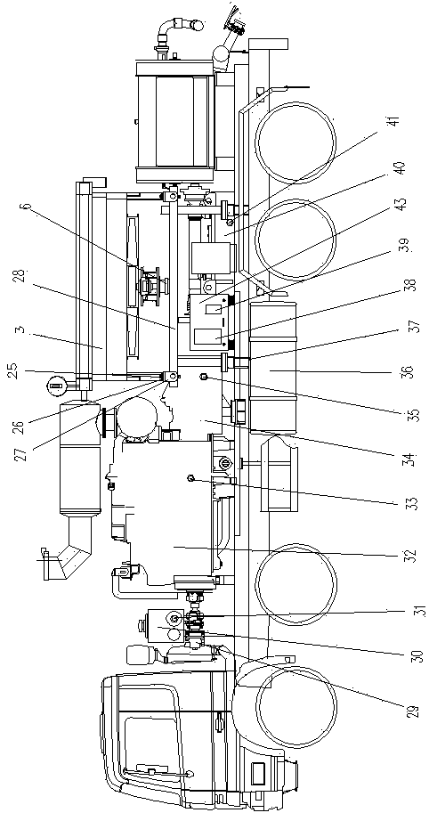 Cooling device of fracturing truck