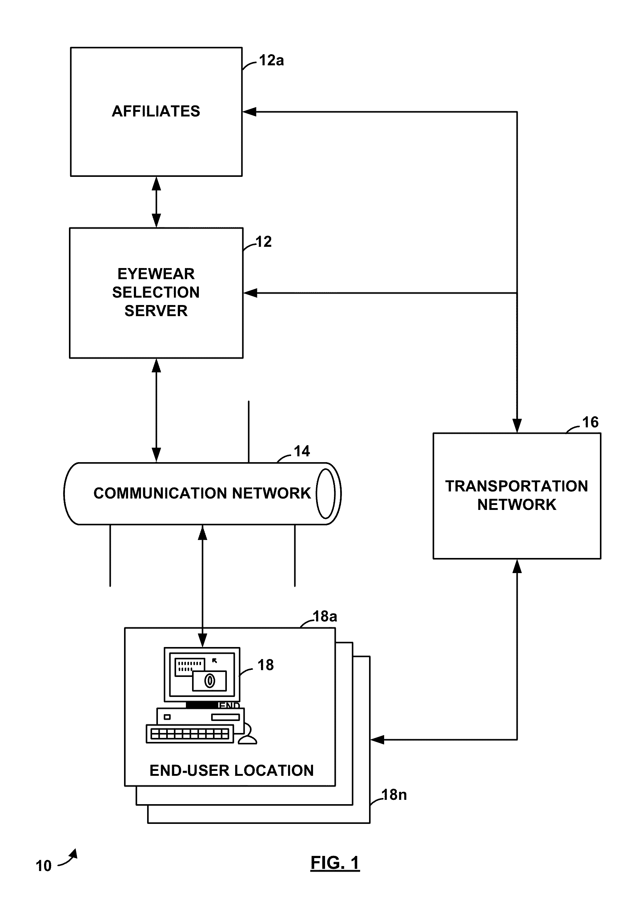 System and method for remotely supplying prescription eyeglasses