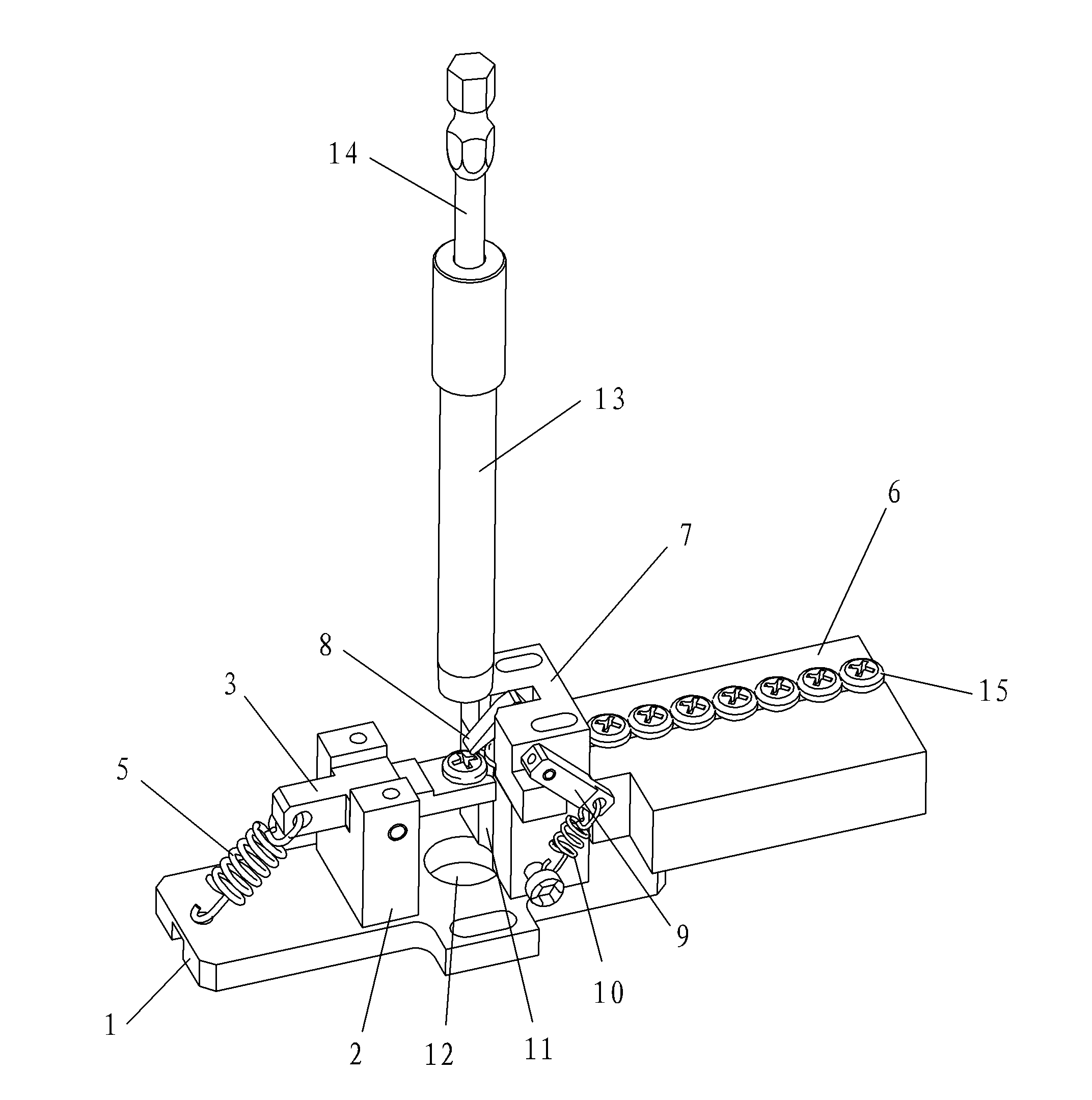 Screw mounting mechanism capable of positioning automatically