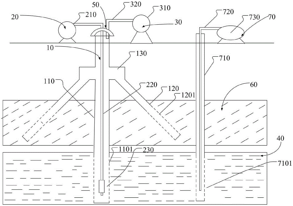 Underground water multi-phase extraction restoration device and method