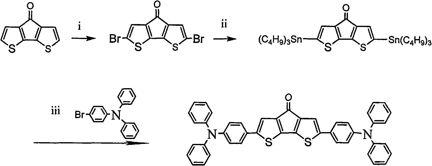 Organic micromolecular photoelectric material