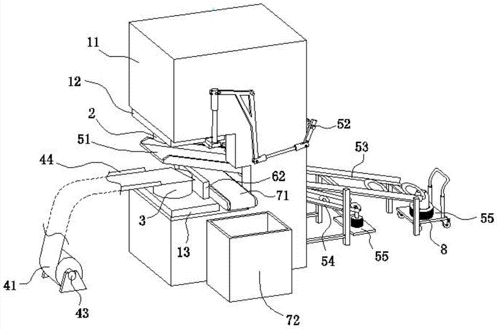 Automatic production device for stator piece and rotor piece