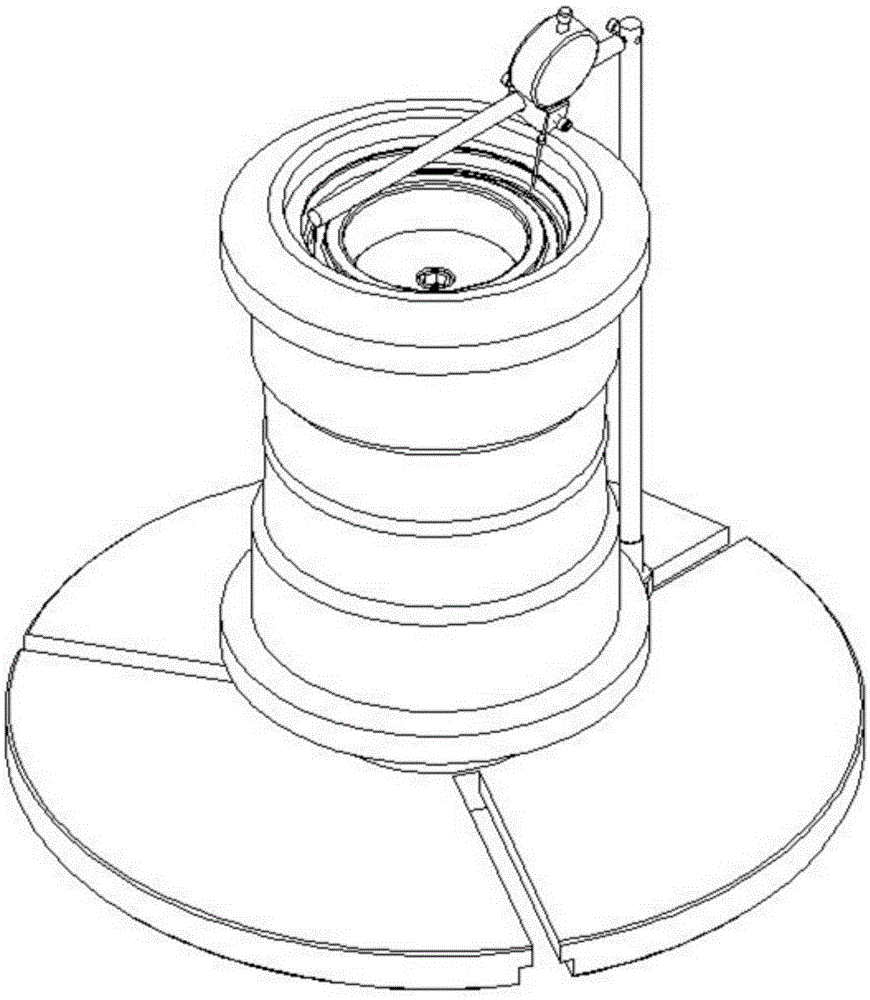 Self-centering rotary detection table