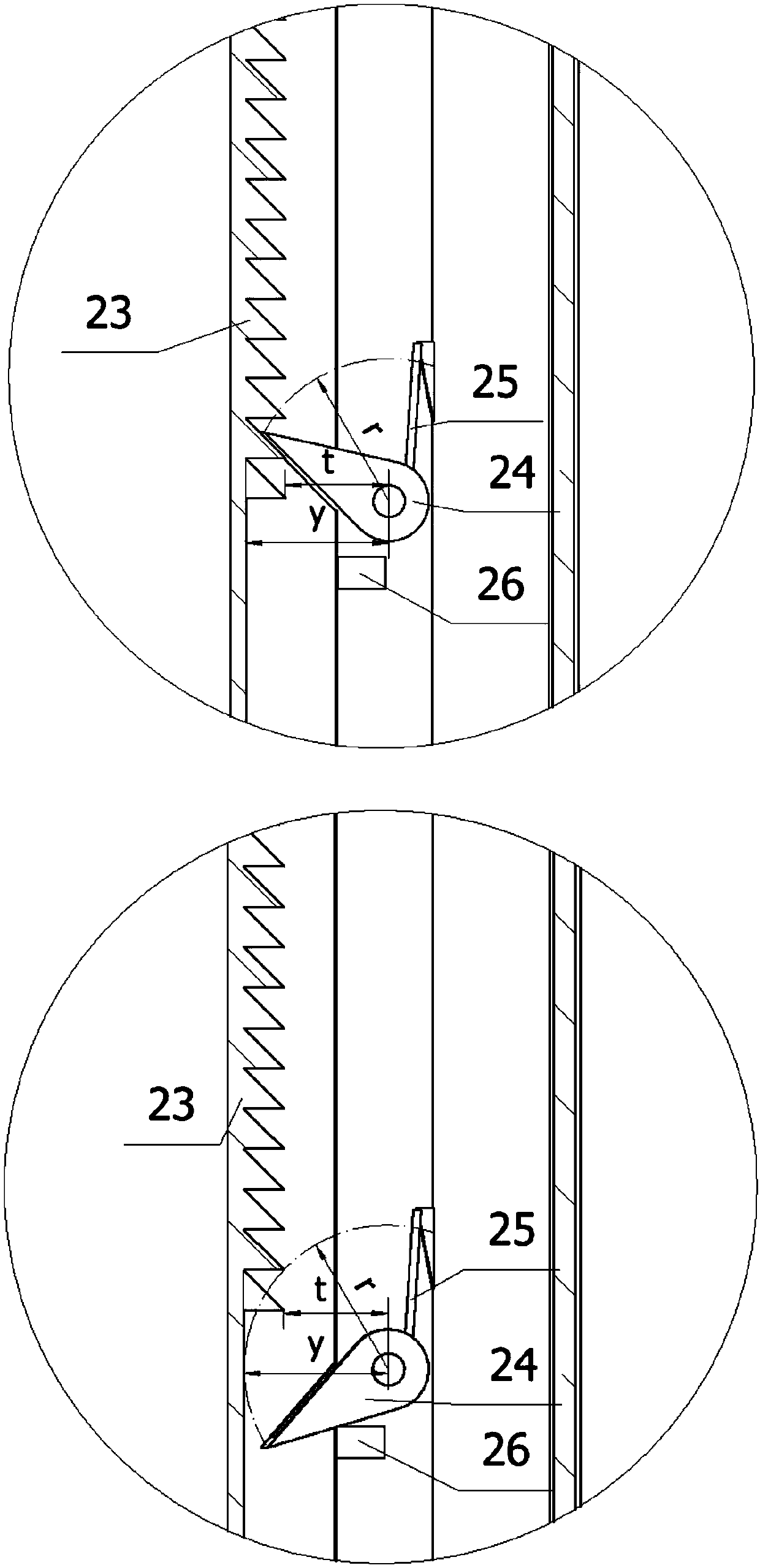 Self-locking cable hooker suspension device