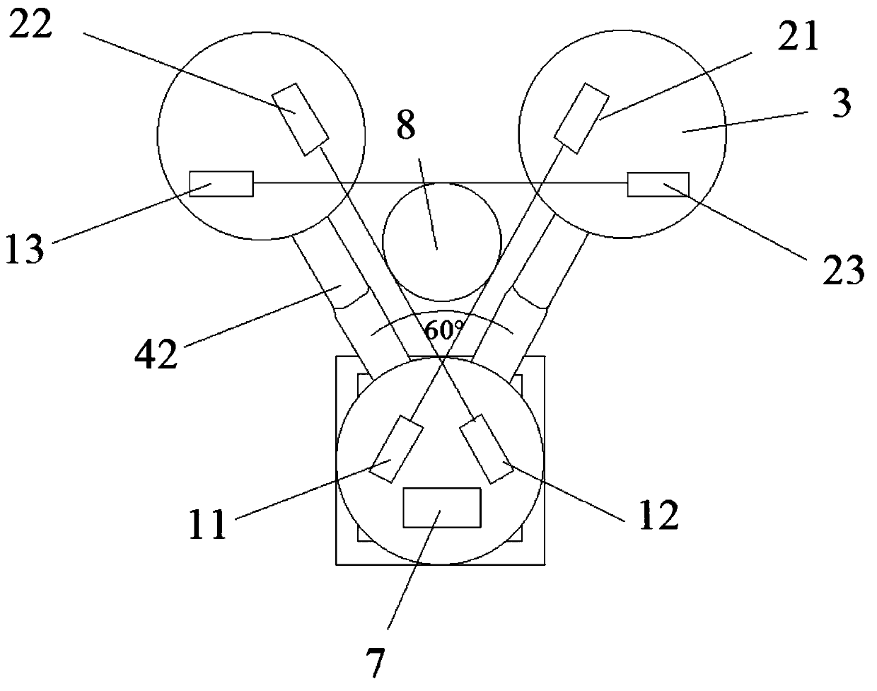 Radial offset monitoring and alarming device for cylindrical equipment