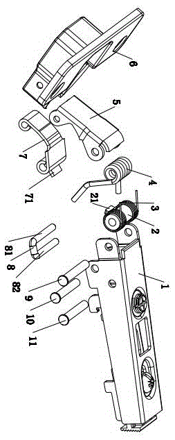 Door hinge with buffering function