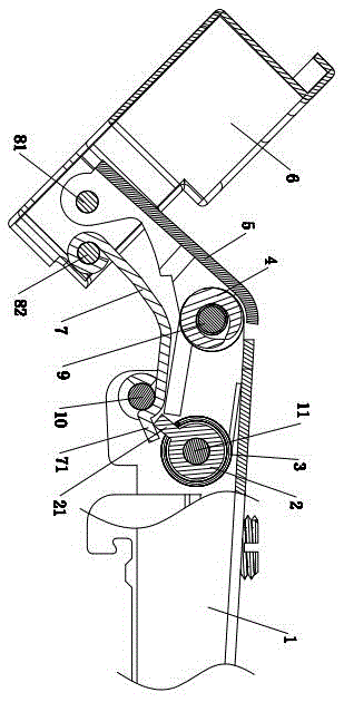 Door hinge with buffering function