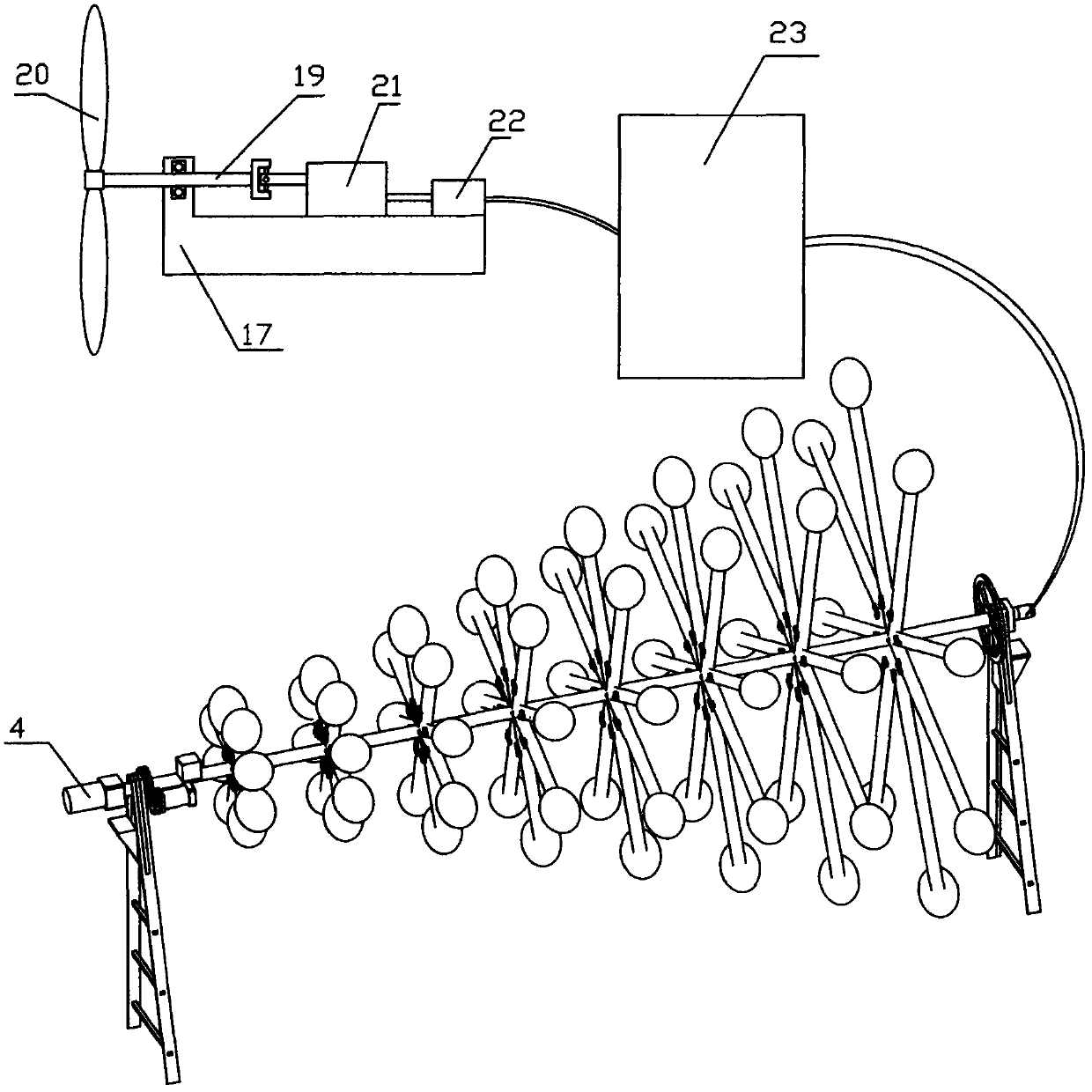 Wind power and low-pressure steam turbine hybrid energy-storage cycle power generation system