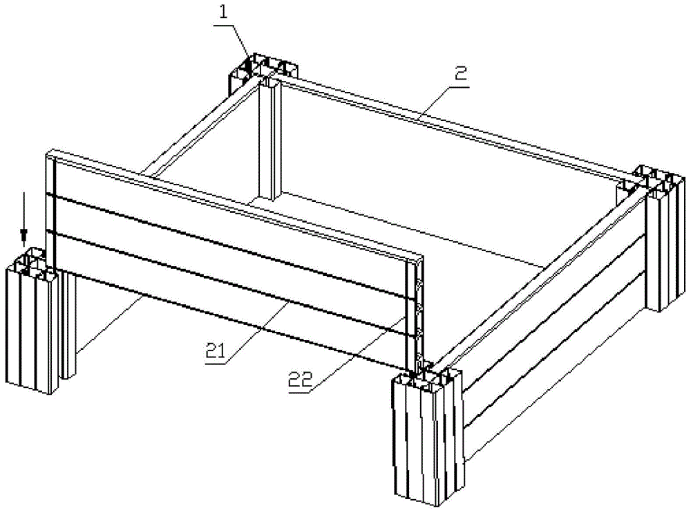 Side column of flower box