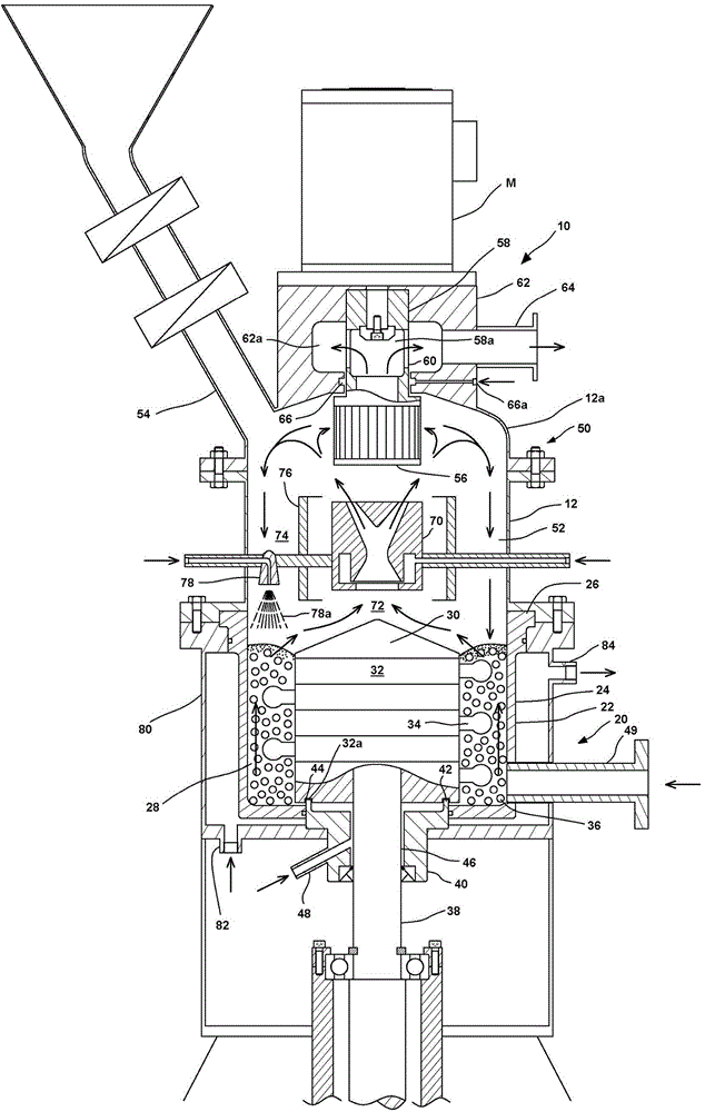 Media-stirring pulverizer of internal classifier type