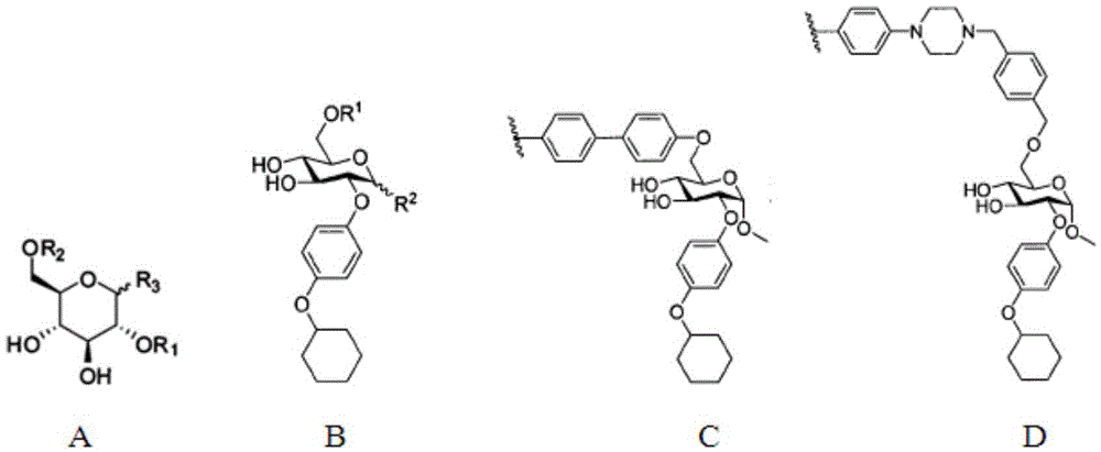 Amide ethyoxyl-beta-D-glucoside compound and preparation method and application thereof