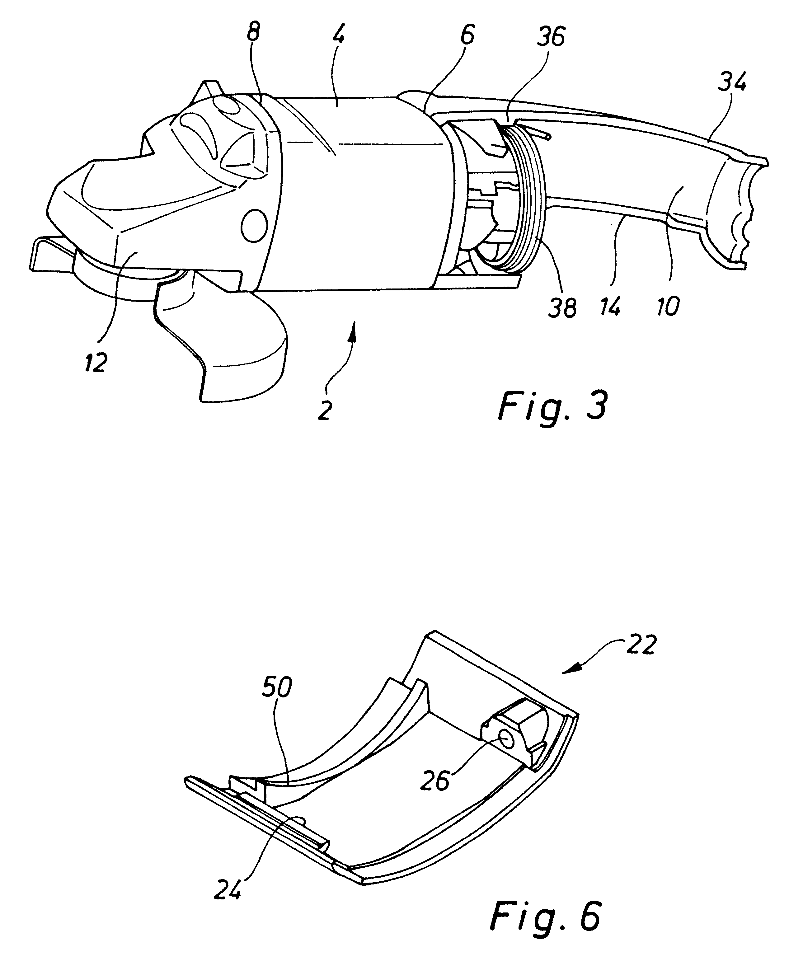 Electrical hand tool, in particular angle sander with rotatable maintenance opening