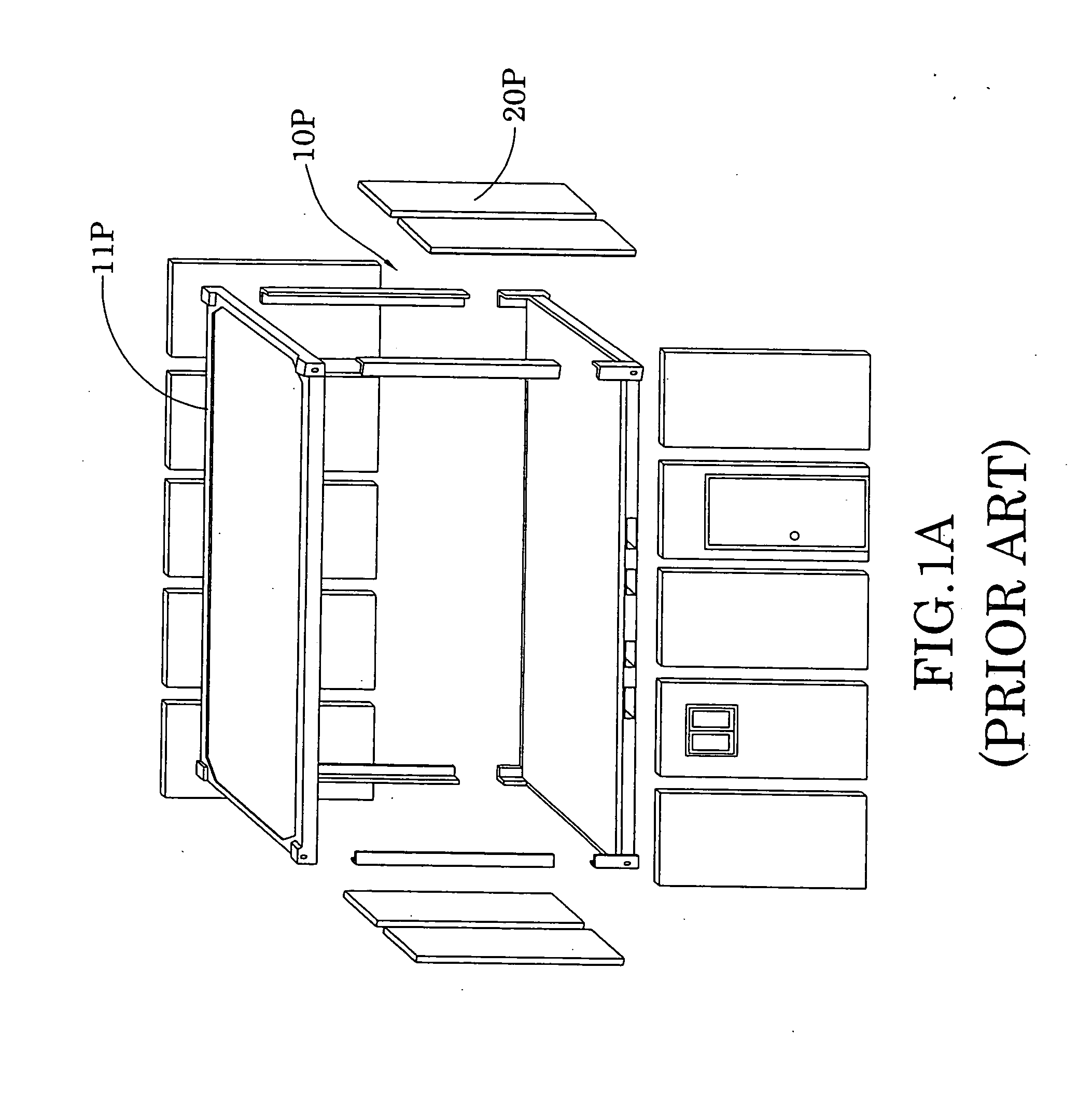 Wall panel affixing arrangement for portable work and storage container