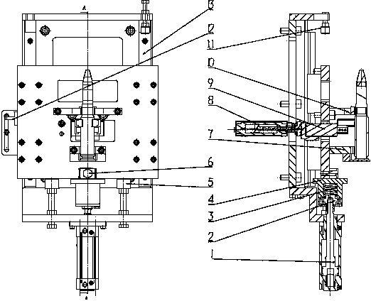 Fuze rotary demounting device for small-caliber aircraft projectiles