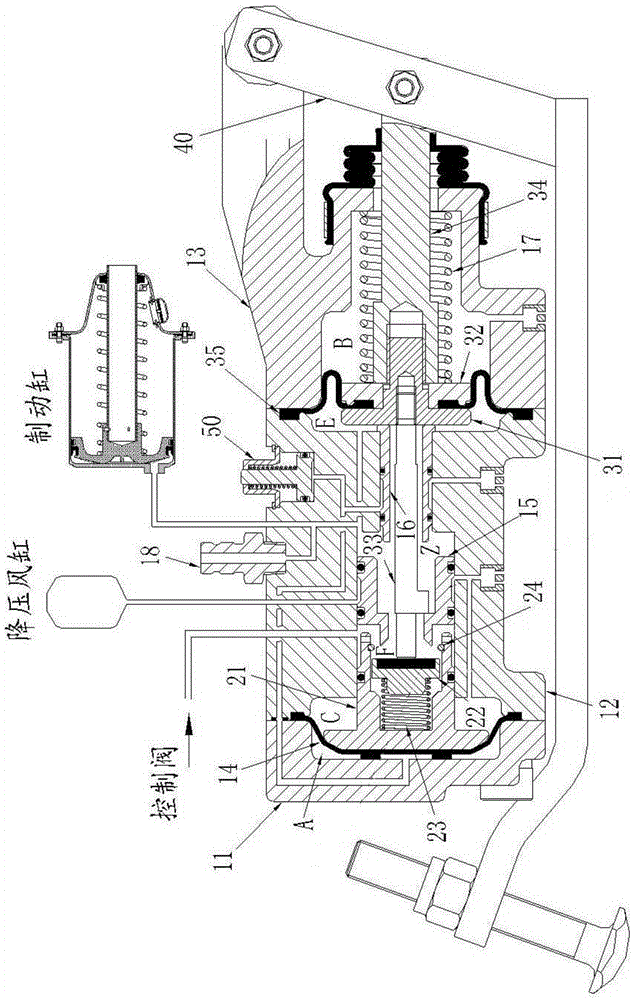 Empty truck regulating valve for vehicle air brake system