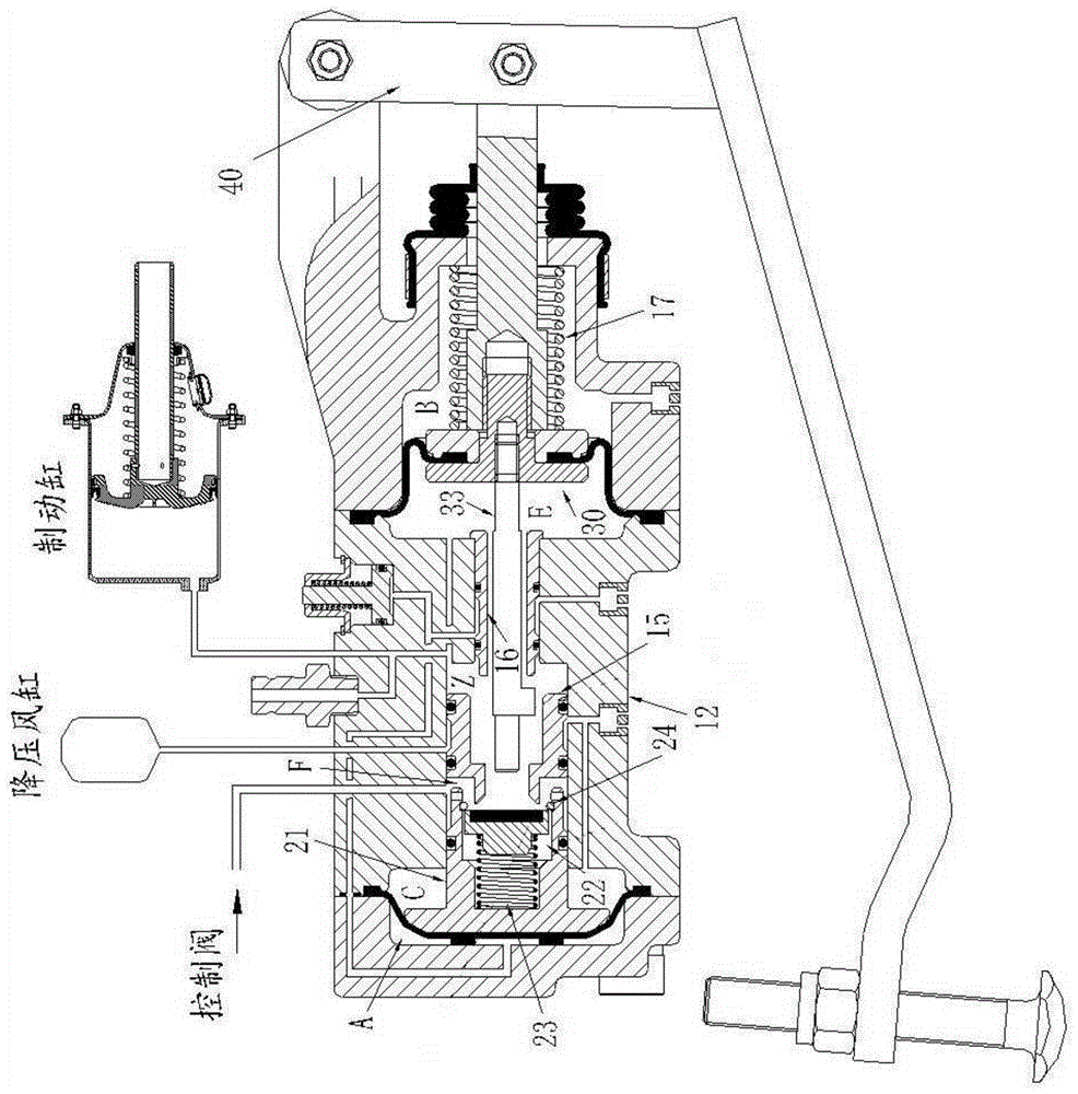 Empty truck regulating valve for vehicle air brake system