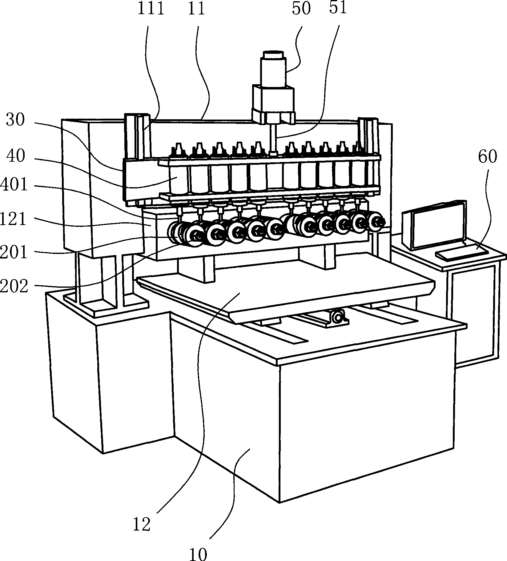 Production equipment special for numerical control groove drum