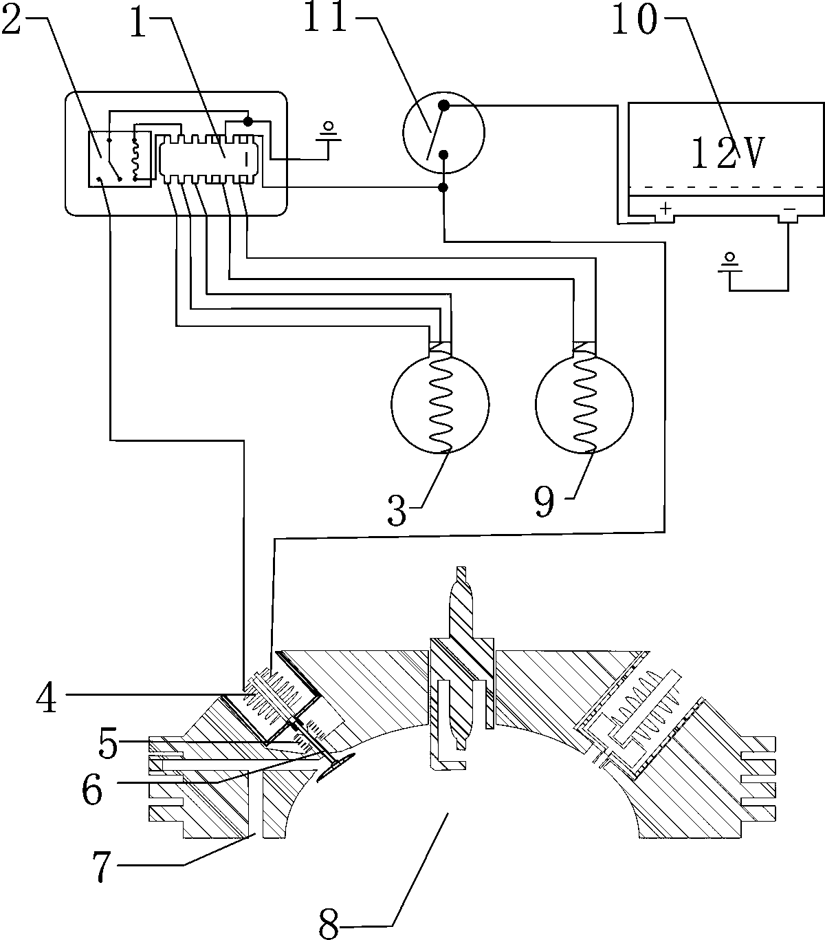 Trigger signal control engine decompression device