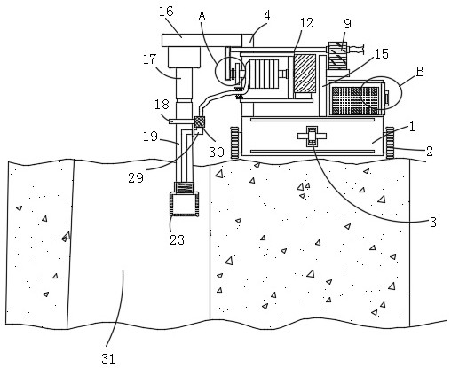 A deep and shallow well foundation pit dewatering system for large foundation pits and its dewatering method