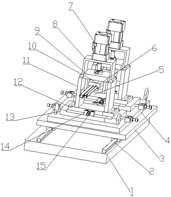 Online punching device for automobile gate guide rail