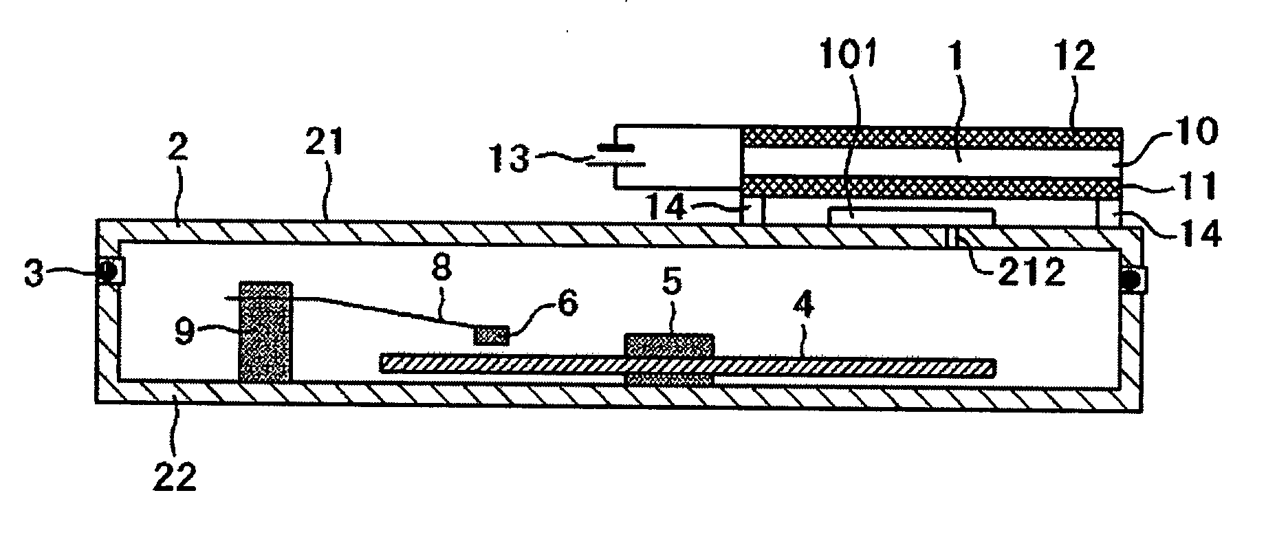 Hard disk drive with humidity control using membrane electrode assembly