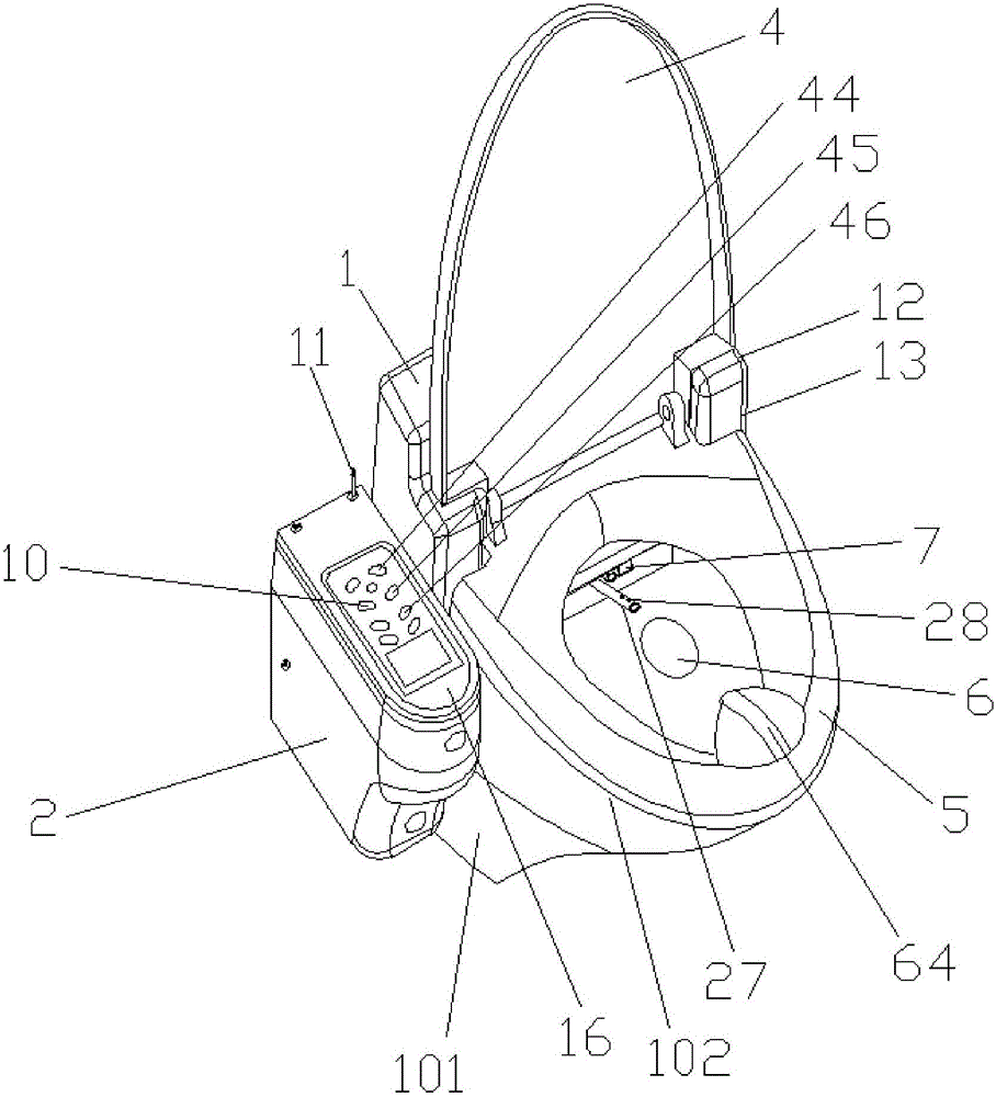 A human body recognition intelligent toilet