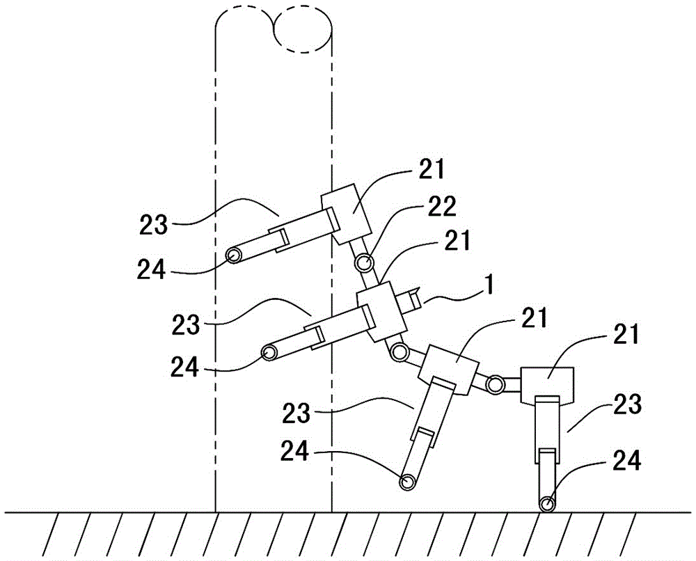 Transformer substation patrol and inspection robot with rod climbing function and drive method for transformer substation patrol and inspection robot