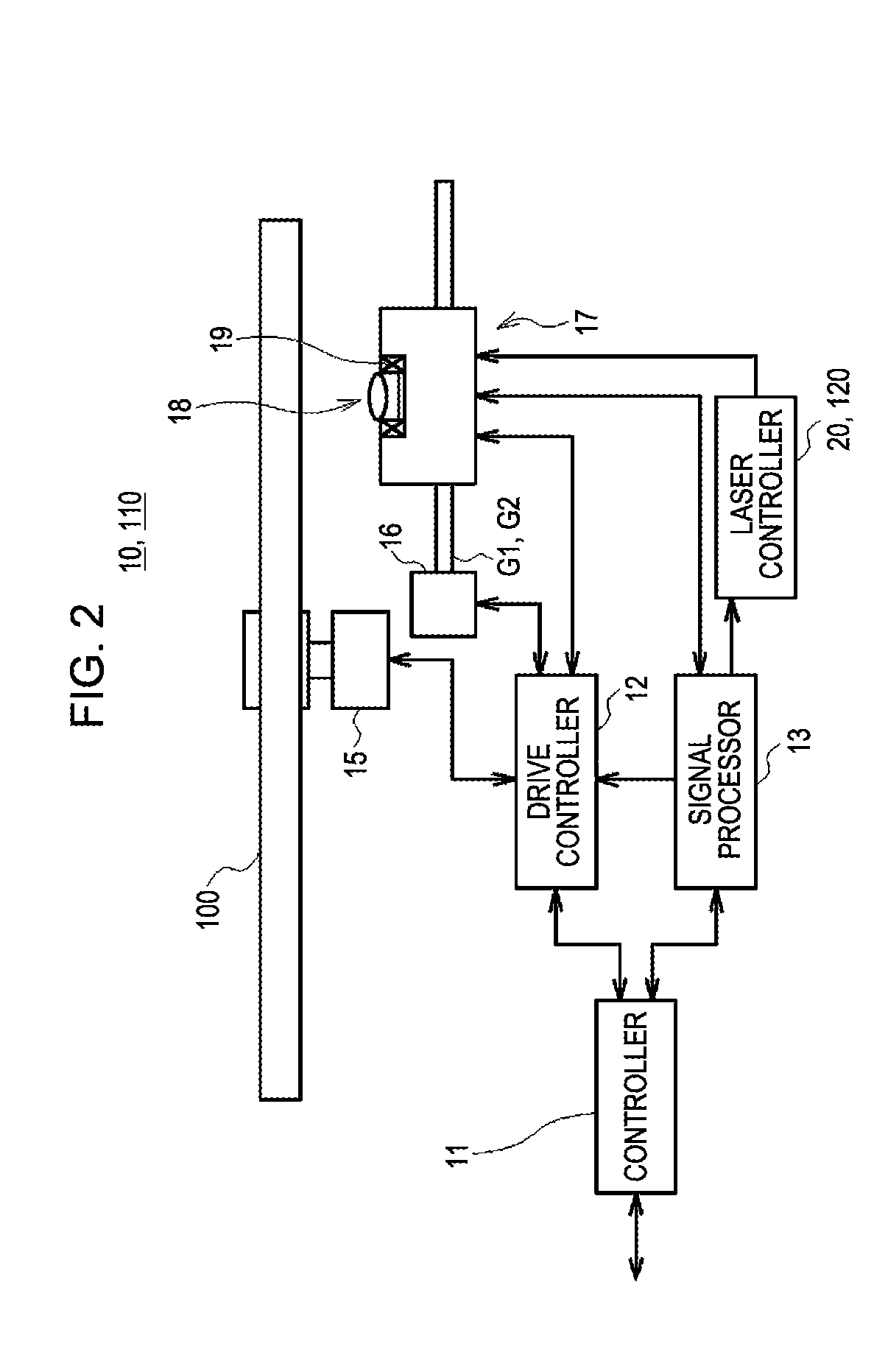 Optical information recording device, optical pickup, and method for emitting laser light