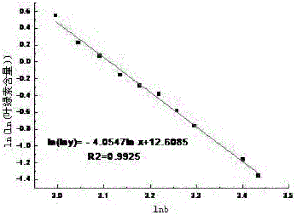 Quantitative determination method for chlorophyll of green vegetable leaves based on computer image analysis