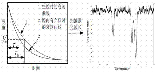 System for detecting water-vapor content in high-purity gas based on cavity ring down spectroscopy technology