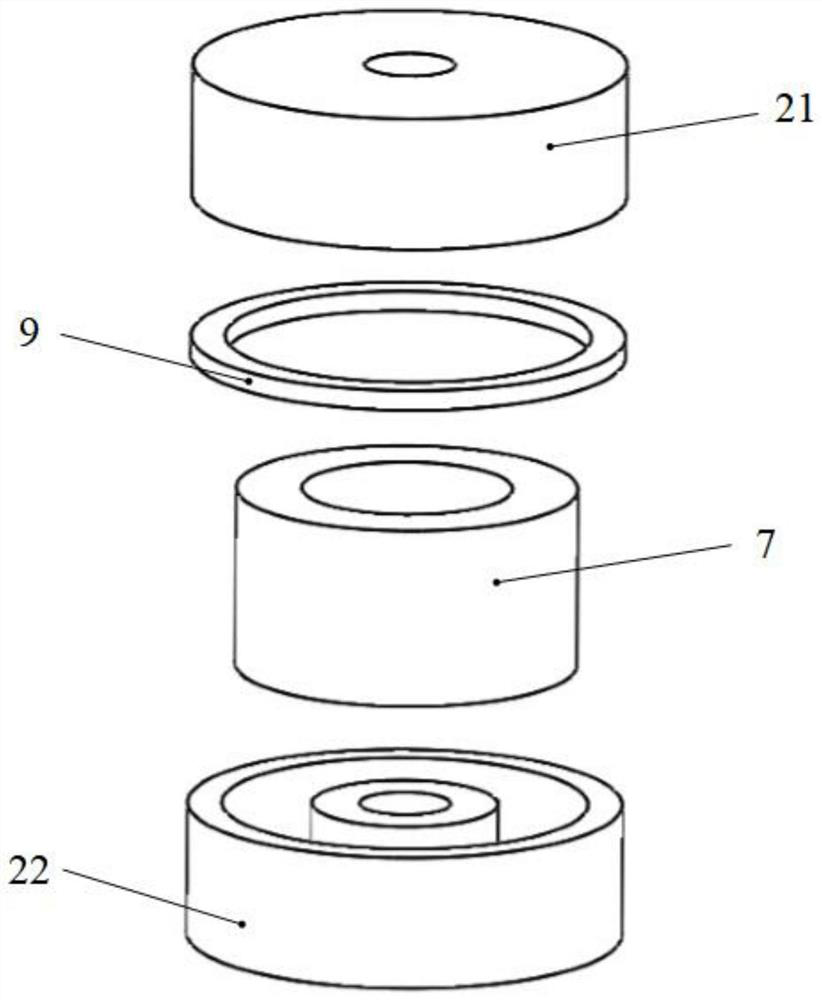 Metal particle detection sensor based on high-frequency high-gradient magnetic field and detection method thereof