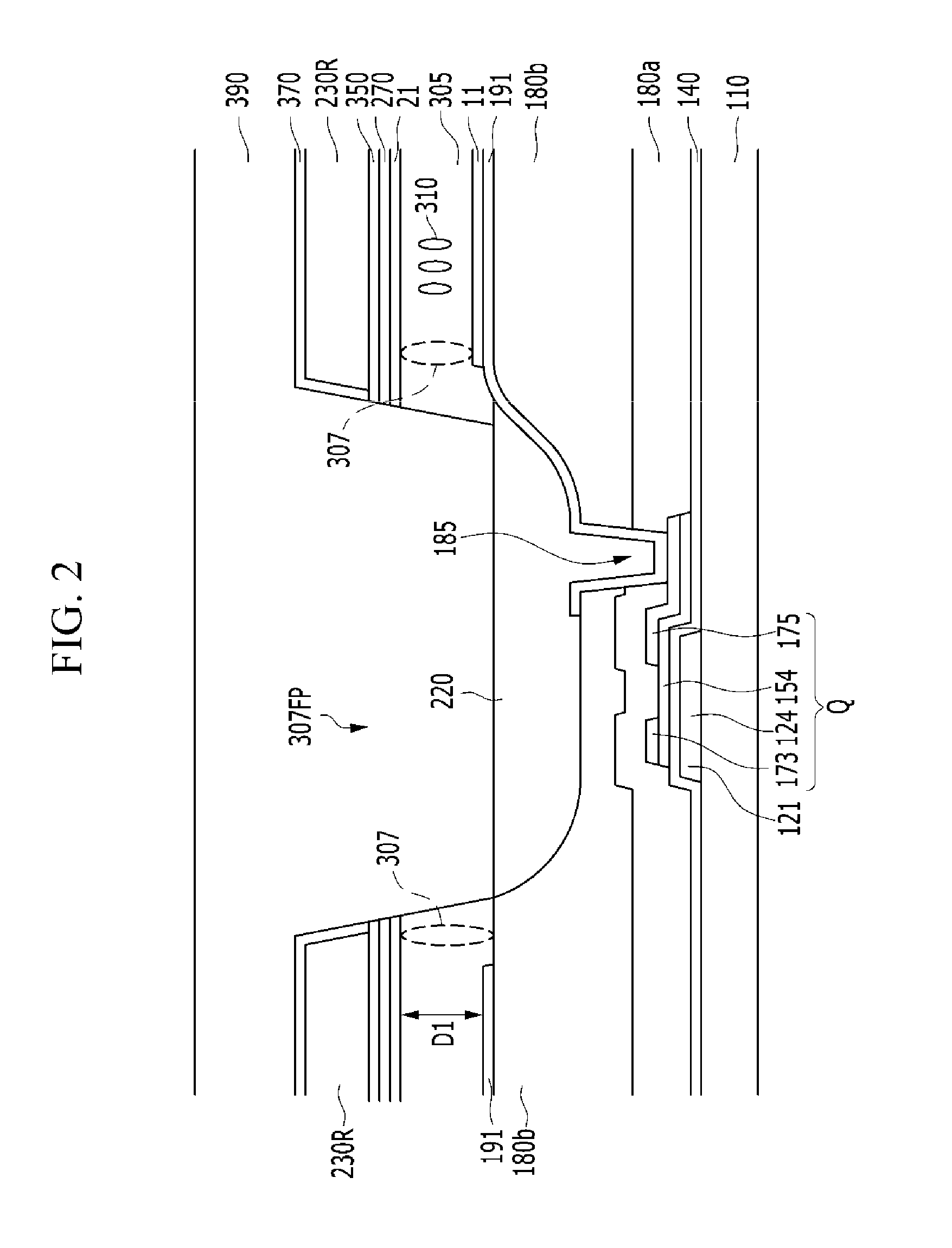 Display device having improved transmittance characteristics