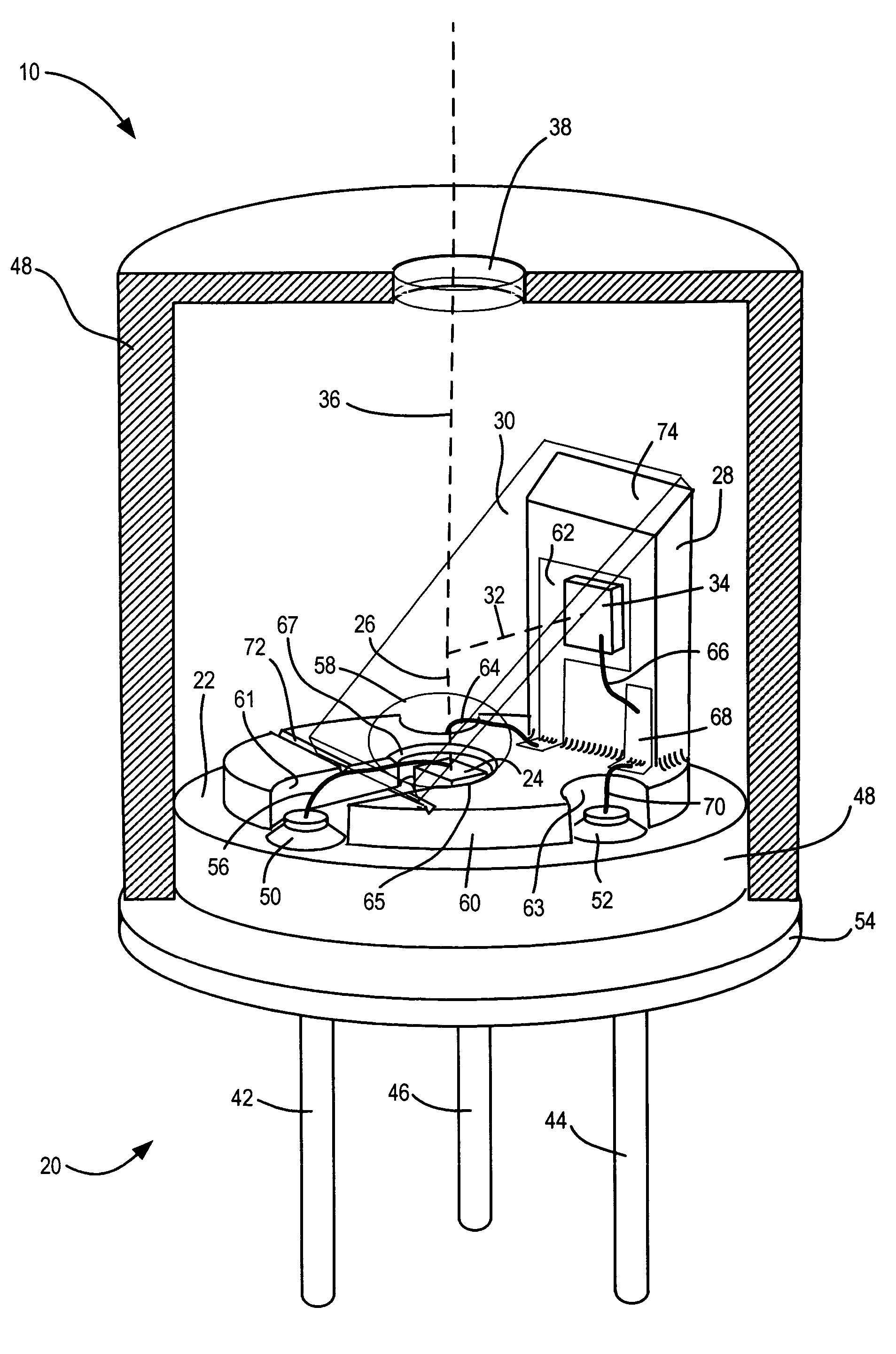 Semiconductor light source with optical feedback