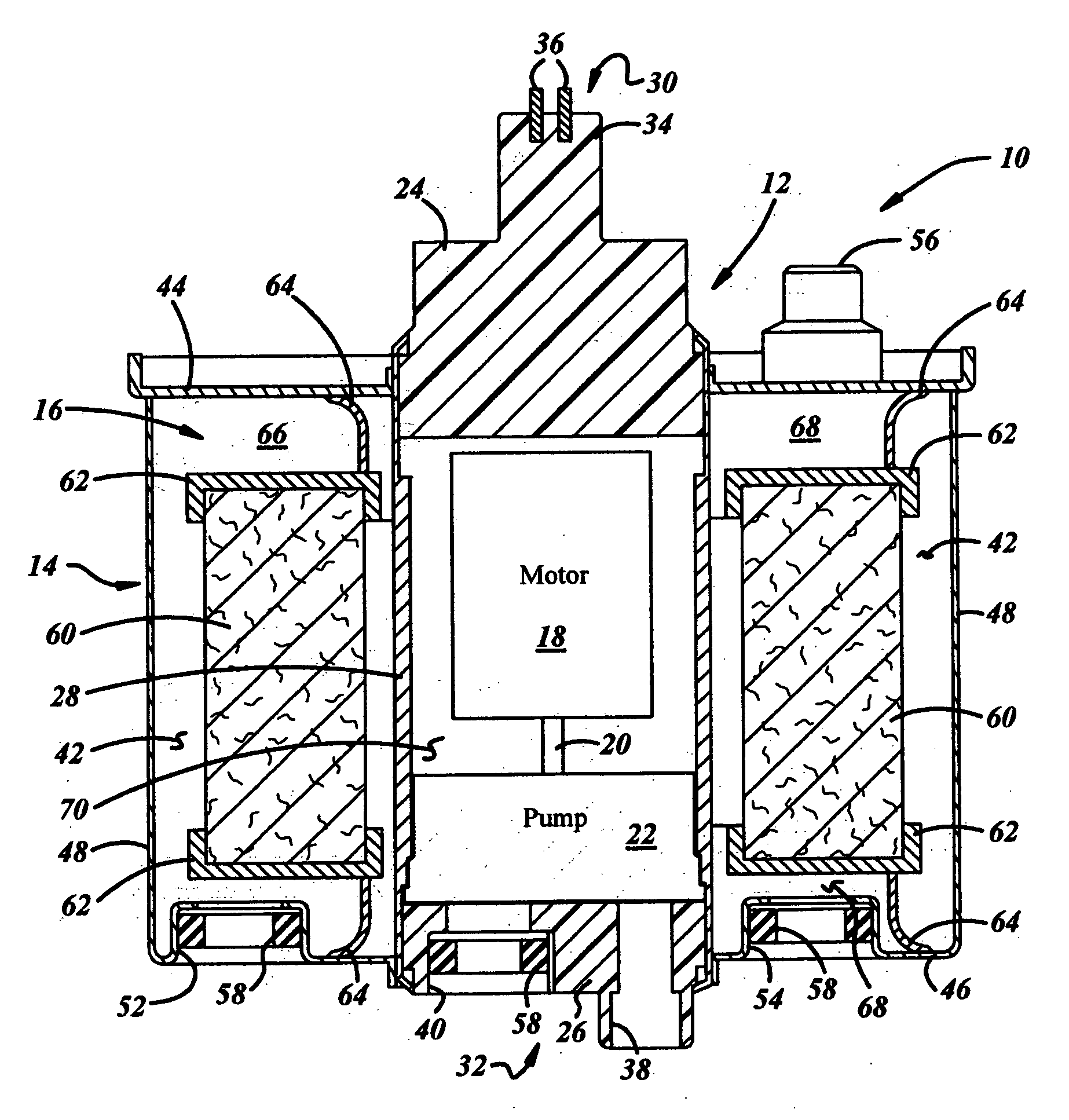 Fuel pump and filter assembly