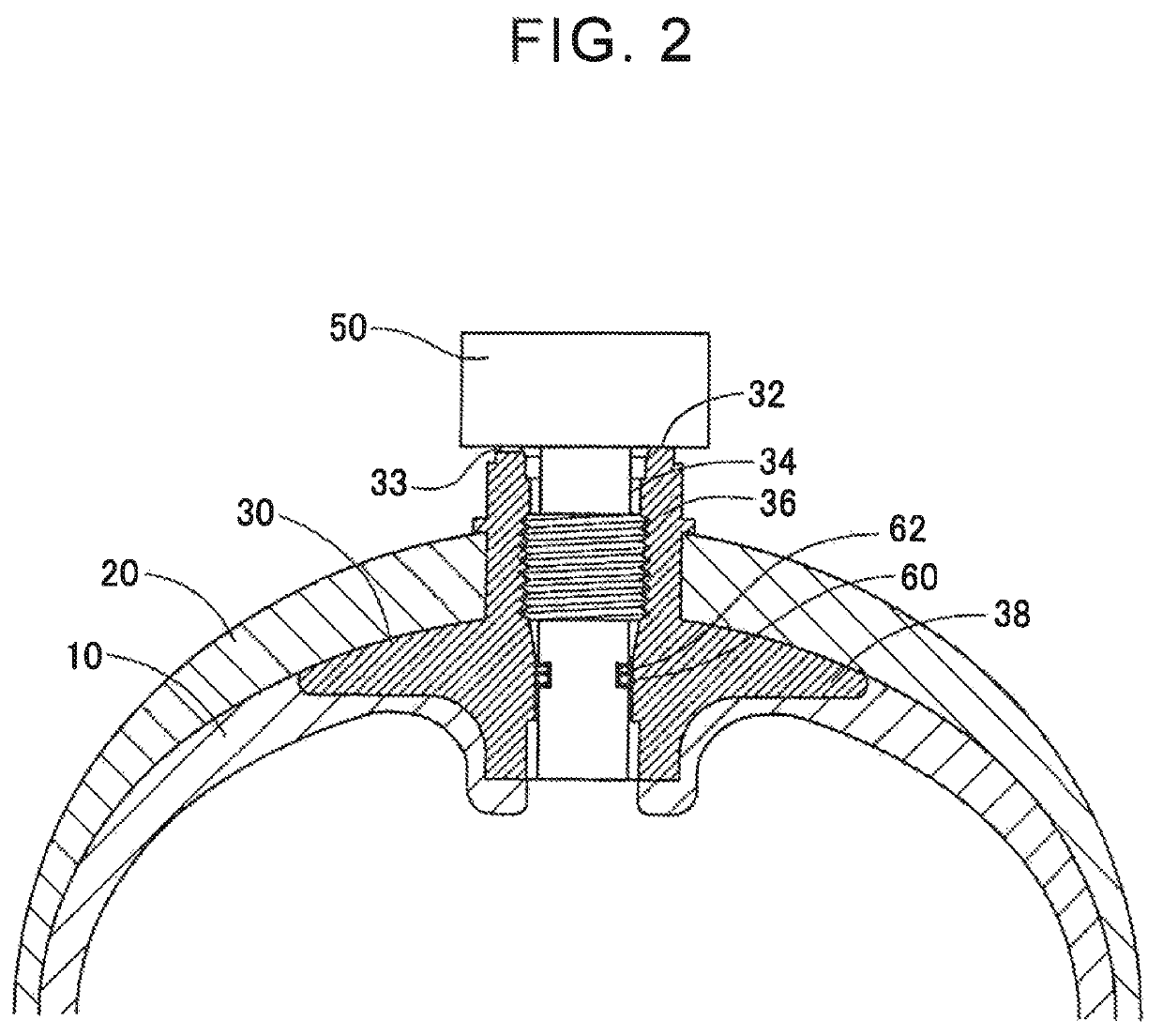 High-pressure gas tank and movable body